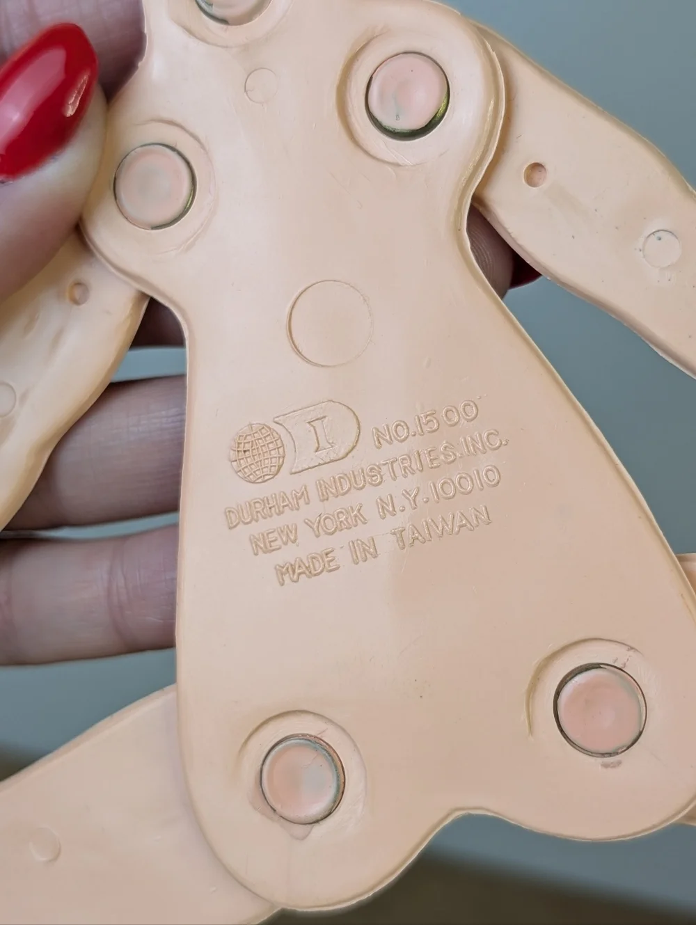 Vintage 70s Skinny Jinny Blonde Flat Posable Jointed Doll, Durham Industries - Picture 5 of 9